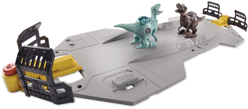 Illustration for article titled Spinning Magnetic Cores Make These Brawlasaurs Dinos Battle It Out